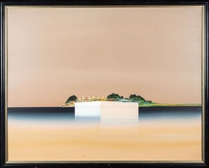 Pierre DOUTRELEAU (1938) attribué à
L'île...