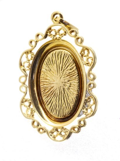Pendentif en or jaune 18 K (750/1000) formant...