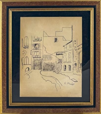 Élisée MACLET (1881-1962)
Vue d'une ruelle
Encre...
