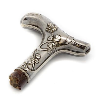 Pommeau de canne en argent