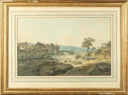Gustav VON WOCHER (1779-1858) Paysage de...