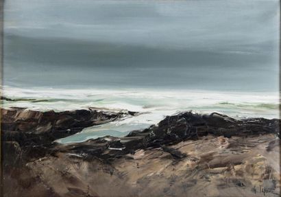 Georges LAPORTE (1926-2000) Côte sauvage...