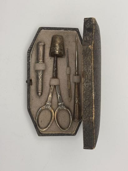 800-thousandths silver sewing set, including...
