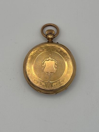 Pocket watch with case in 750-thousandths...