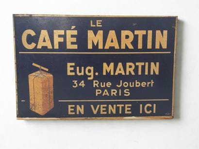 Enamelled advertising plate, 