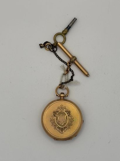 Yellow gold 750 thousandths collar watch...