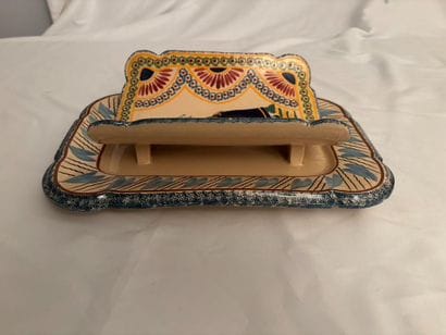 Henriot Quimper.
Earthenware asparagus d...