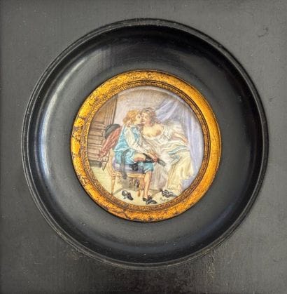 CURIOSA. Erotic miniature depicting a naked...