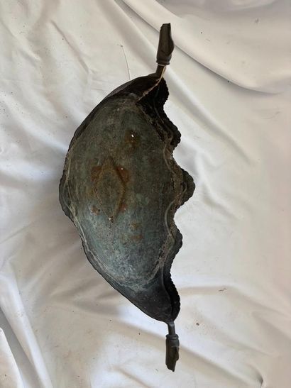 Tin-plated copper Kashkul, decorated with...