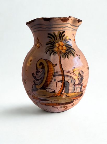 Nevers earthenware brooch from the 18th or...