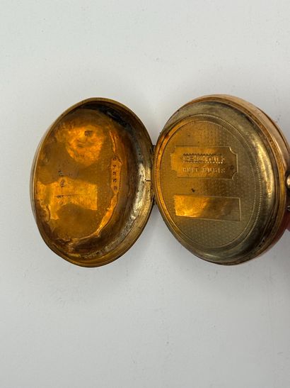 Pocket watch with case in 750-thousandths...