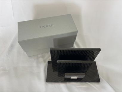 LALIQUE. 
Lacquered carbon-fiber letter holder,...