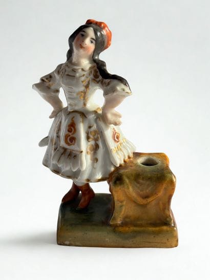 Attributed to Jacob Petit. 
Inkwell featuring...