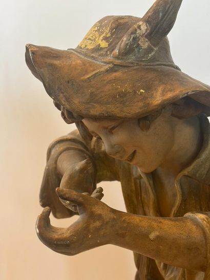 Friedrich GOLDSCHEIDER. 
The young hunter
Patinated...