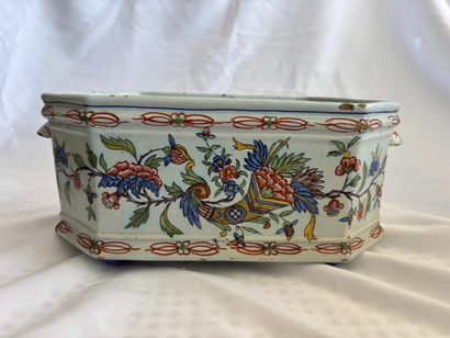 19th century Rouen earthenware planter with...