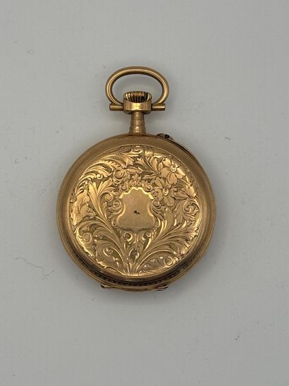 Pocket watch with case in 750 thousandths...