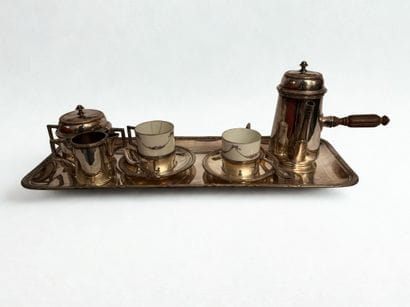 Head to head silver-plated coffee set, including...