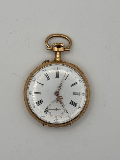 Pocket watch with case in 750 thousandths...