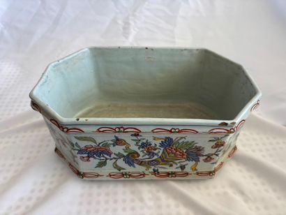 19th century Rouen earthenware planter with...