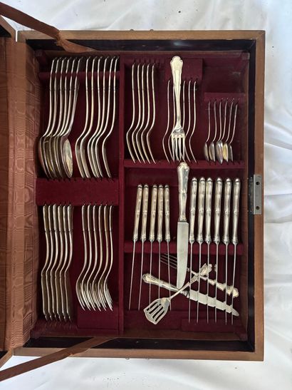 A set of 800-part sterling silver cutlery,...