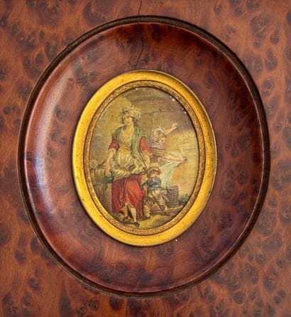 Miniature with a scene of washerwomen. 
6.5...