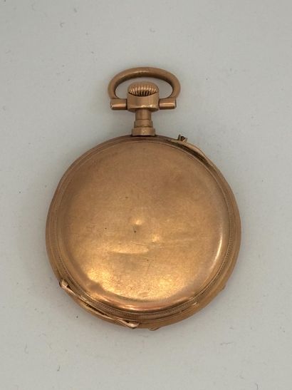 Pink gold 750 thousandths collar watch, horsehead...