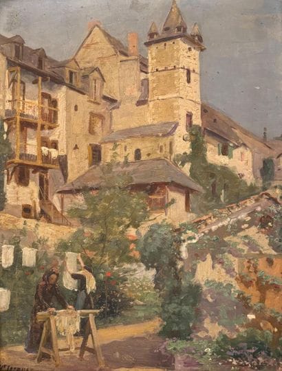 Henry Léon JACQUET (born 1856).
Washerwomen...