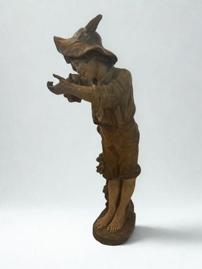 Friedrich GOLDSCHEIDER. 
The young hunter
Patinated...