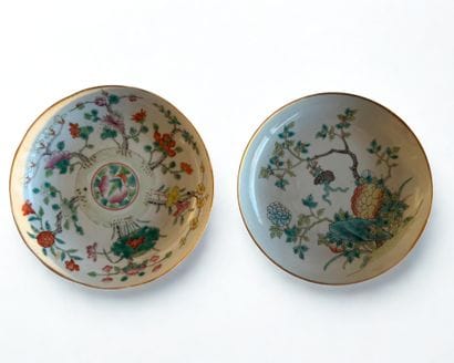 China, 19th century. 
Two porcelain plates...