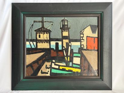 Claude VENARD (1913-1999).
Port
Oil on canvas,...