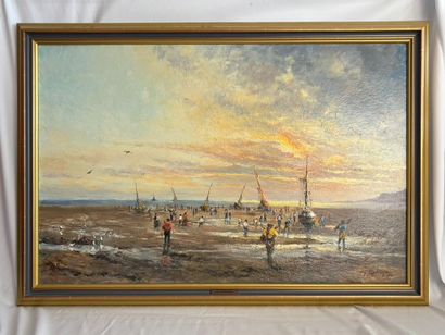 Georges DETROYES (born 1921).
Beach at low...