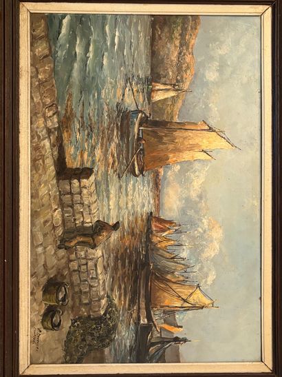 P. MOURGUES (20th century).
The return of...