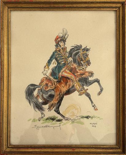 Eugène LELIEPVRE.
Two color lithographs,...