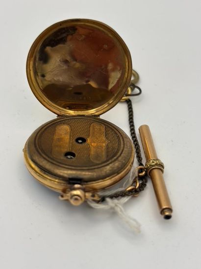 Yellow gold 750 thousandths collar watch...