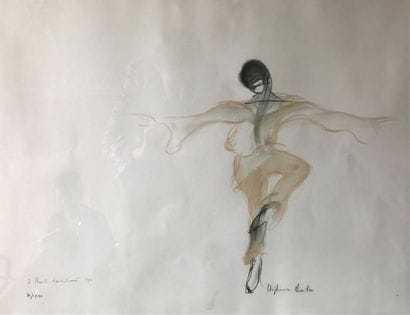 Stéphanie BARBA (XXe) 
Danseur 
Lithographie...