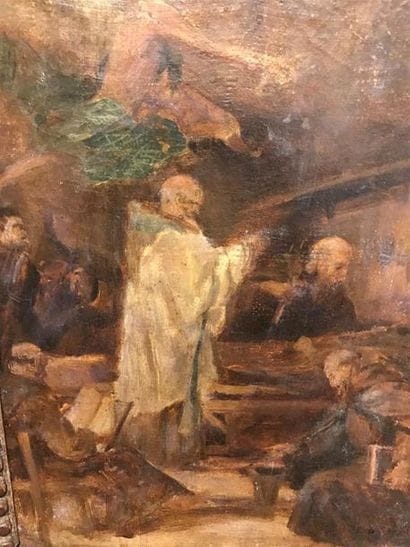 ECOLE du XIXe siècle 
Scène religieuse avec...