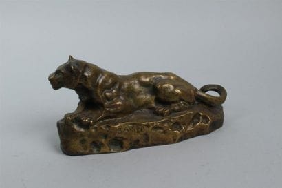 D'après Antoine-Louis BARYE (1796-1875) 
Panthère...
