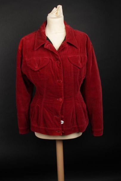 GAUTHIER Junior - 
Veste en velours rouge...