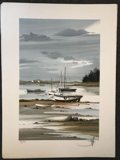 Stéphane LAURO (1964)
Barques à marée basse
Neuf...