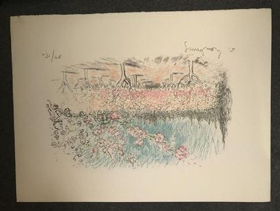 André HAMBOURG (1909-1999)
Verger en fleurs
Lithographie,...