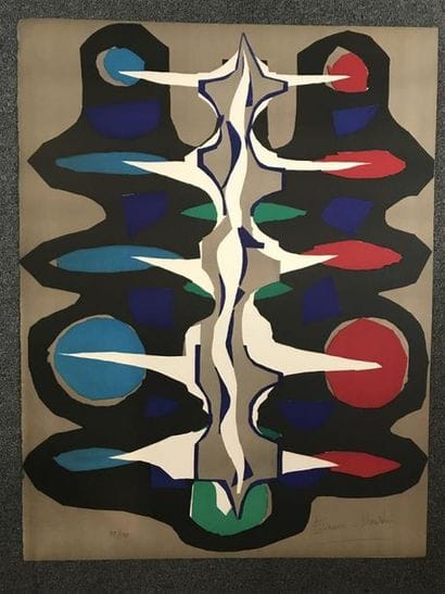 ETIENNE-MARTIN (1913-1995)
Composition abstraite
Lithographie...