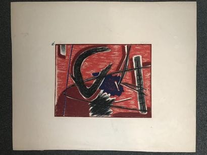 Henri GOETZ (1909-1989)
Composition rouge
Lithographie,...