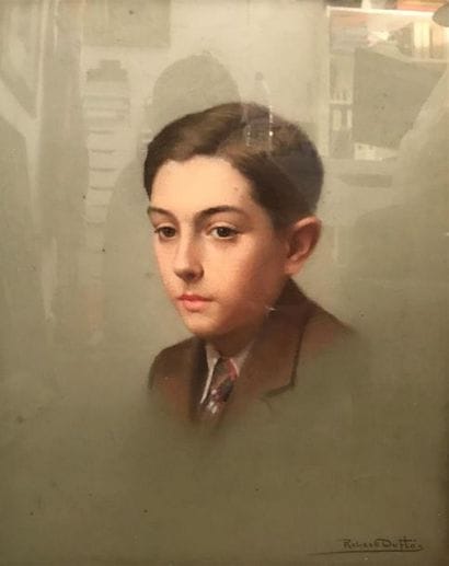 Robert DUFTOS (XXe) 
Portrait de jeune homme...