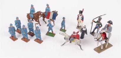 Divers plombs, figurines du 1er empire et...