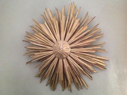 Motif soleil en bois et stuc doré (petits...