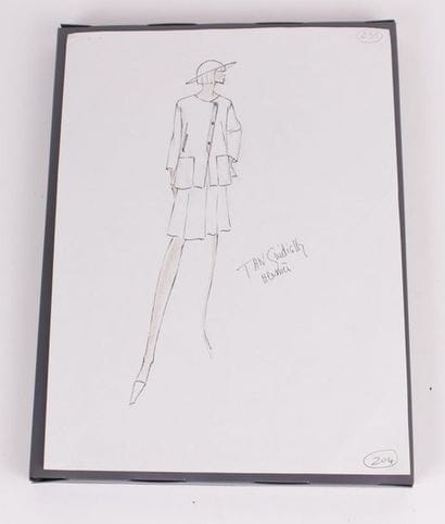 Tan GUIDICELLI pour HERMES 
Dessin de mode,...