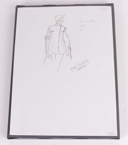 Tan GUIDICELLI pour HERMES 
Dessin de mode,...
