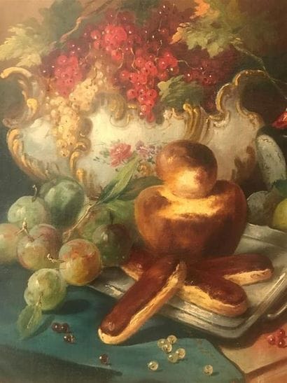 ECOLE MODERNE
Nature morte à la brioche et...