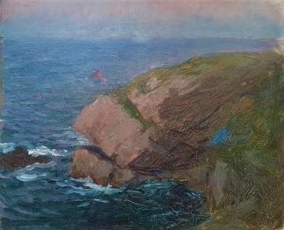 Henri BOUVET (1859-1945)
Vue de Falaise 
Huile...