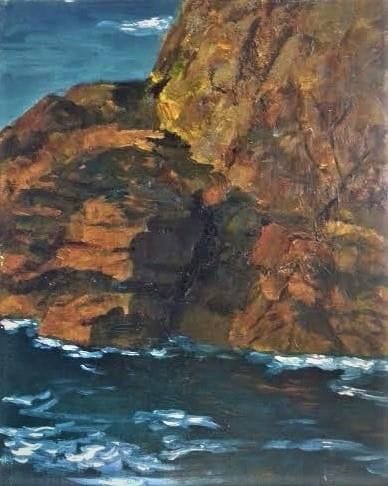 Henri BOUVET (1859-1945)
Rochers 
Huile sur...